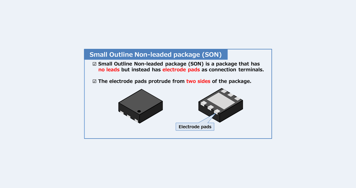 No Source Backed Components Present In The Package What is Small Outline Non-leaded package (SON)? - Electrical Information