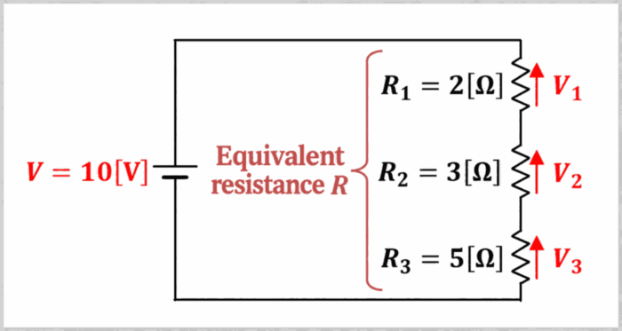 Voltage Divider Example (Three Resistors in Series)